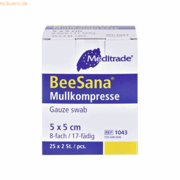 4250016403029 - Mullkompresse 5x5cm VE=2x25 Stück