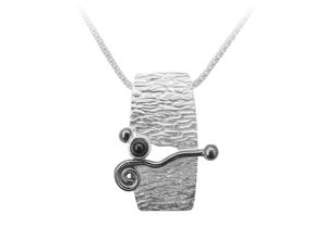 4250024113736 - Ursula Christ Anhänger Onyx Silber 925 bicolor
