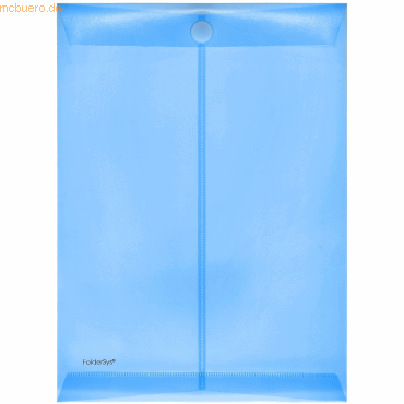 4250037409598 - 10 x Dokumentenmappe A4 hoch PP Klettverschluss blau transpa