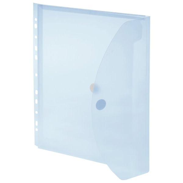 4250037420753 - Dokumentenmappe A4 Dehnfalte Abheftrand blau transparent 4250037420753 10 Stück