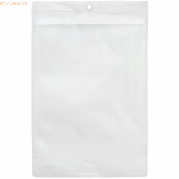 4250037426632 - 10 x Plakat-Tasche A4 PVC mit Klappe Aufhängöse klar transpa