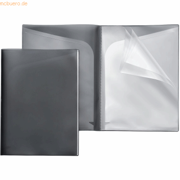 4250037426922 - Sichtbuch Quickload A4 10 Innentaschen PP anthrazit transluz