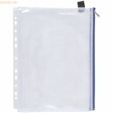 4250037427257 - 10 x Reißverschluss-Beutel A4 PVC mit Abheftrand und Zip bla