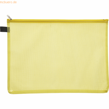 4250037427998 - Reißverschlußtasche Mesh Bag PVC A4 347x262mm farblos gelb 4250037427998 40472-64 10 Stück