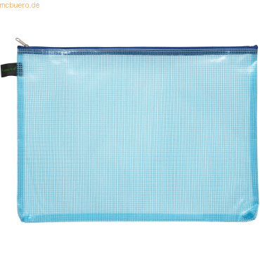 4250037430448 - Reißverschlussbeutel FolderSys A4 Stärke 020 mm B 357 x H 272 mm PVC-freie Folie blau-transparent