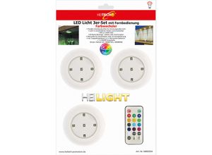 4250040935541 - Cofi 1453 - heitech led Lichter mit rgb 3er Pack - Wandleuchte batteriebetrieben mit Fernbedienung für Innenbereich - Batterie Nachtlicht kabellos