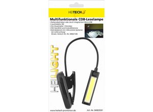 4250040935916 - Cofi 1453 - Multifunktionale COB-Leselampe Mit Standfuß und Krokodilklemme für Schreibtische Tischlampe schwarz