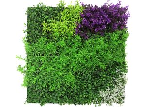 4250055118830 - Modular Wall Akustik 3D Paneele 520 x 520 mm Violet Mixed Flora Kunst Pflanzwand Floral - Jangal