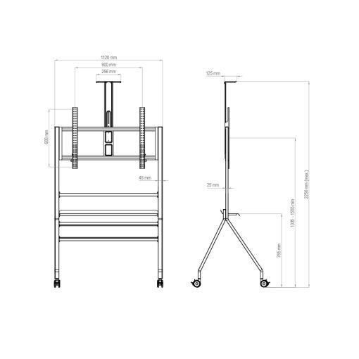 4250058582775 - Flip Stand Scandio Black 75 - 85