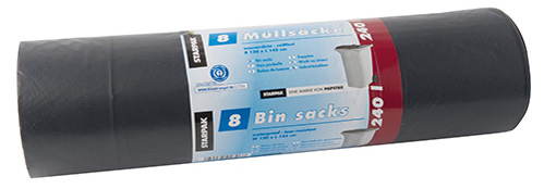 4250065903068 - Müllsäcke LDPE blauer Engel 240 l 145 x 120 cm schwarz 8 Stk