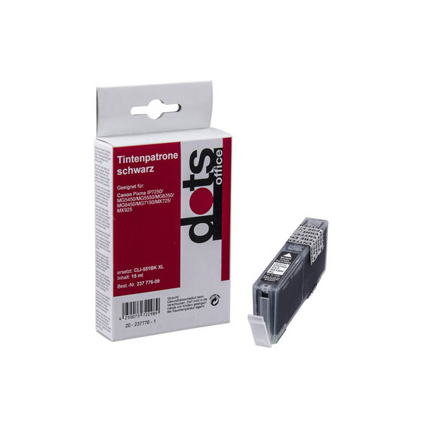 4250073722989 - Druckerpatrone 15200001-DOTS kompatibel zu Canon CLI-551 XL BK schwarz 4250073722989 Dots