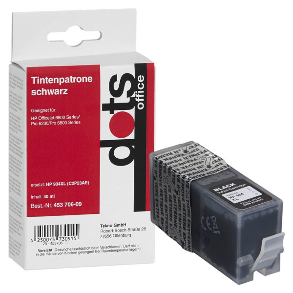 4250073730915 - Druckerpatrone 17430001-DOTS kompatibel zu HP 934XL schwarz