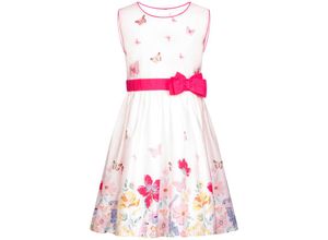 4250076052267 - - Kleid SPRING FLOWERS ärmellos mit Schleife in ecru Gr98