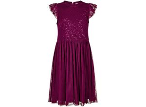 4250076095448 - - Kurzarm-Kleid GLAM in berry Gr110