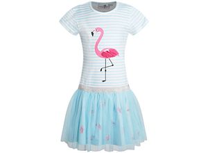 4250076116419 - - Kurzarm-Kleid FLAMINGO mit Tüllrock in sky blue Gr92