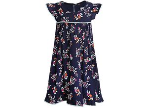 4250076123349 - - Kurzarm-Kleid BLUMENZWEIGE in navy Gr158