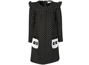 4250076832746 - - Sweatkleid CUTE PANDA mit Taschen in schwarz weiß Gr104