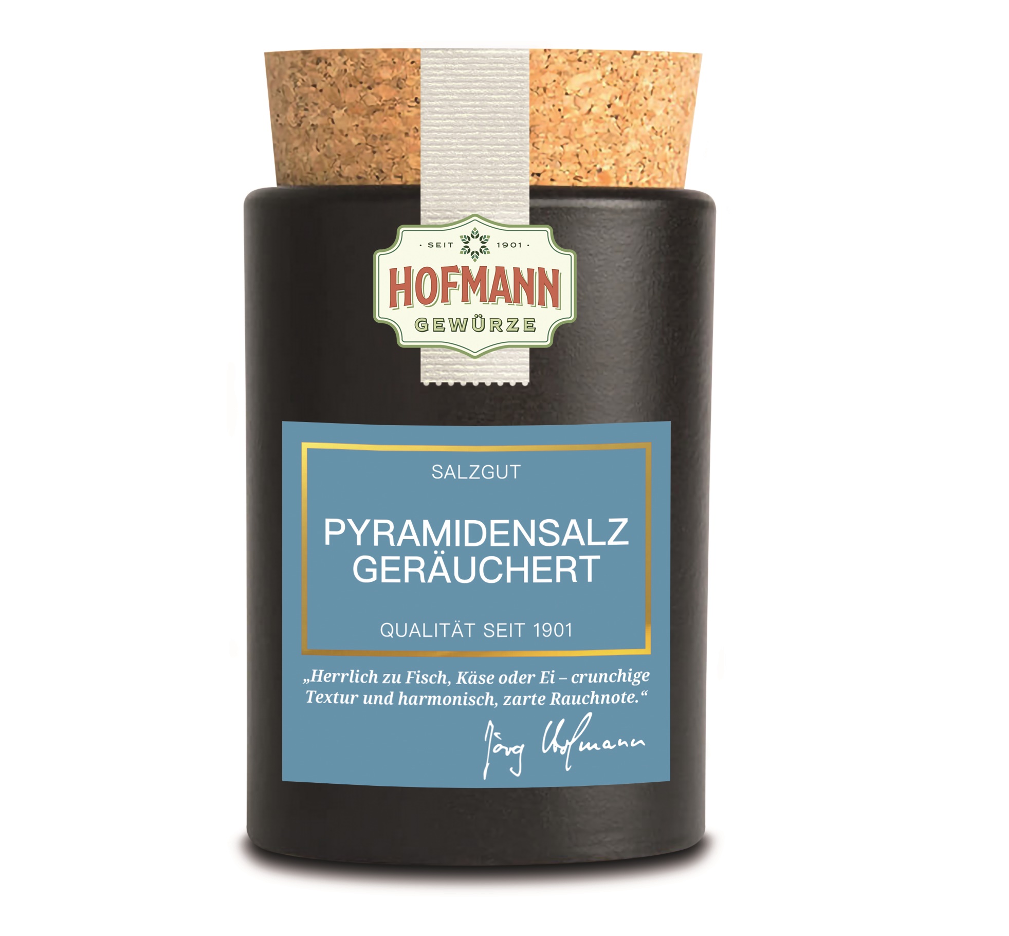 4250077903551 - Hofmann Gewürze Salzgut Pyramidensalz geräuchert 55g