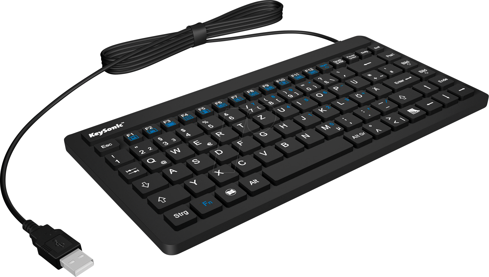 4250078161356 - KSK-3230IN (DE) USB Tastatur Deutsch QWERTZ Windows® Schwarz Spritzwassergeschützt