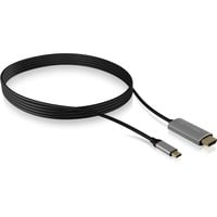 4250078166931 - ICY BOX HDMI Anschlusskabel HDMI-A Stecker 18 m Schwarz Silber IB-CB020-C HDMI-Kabel