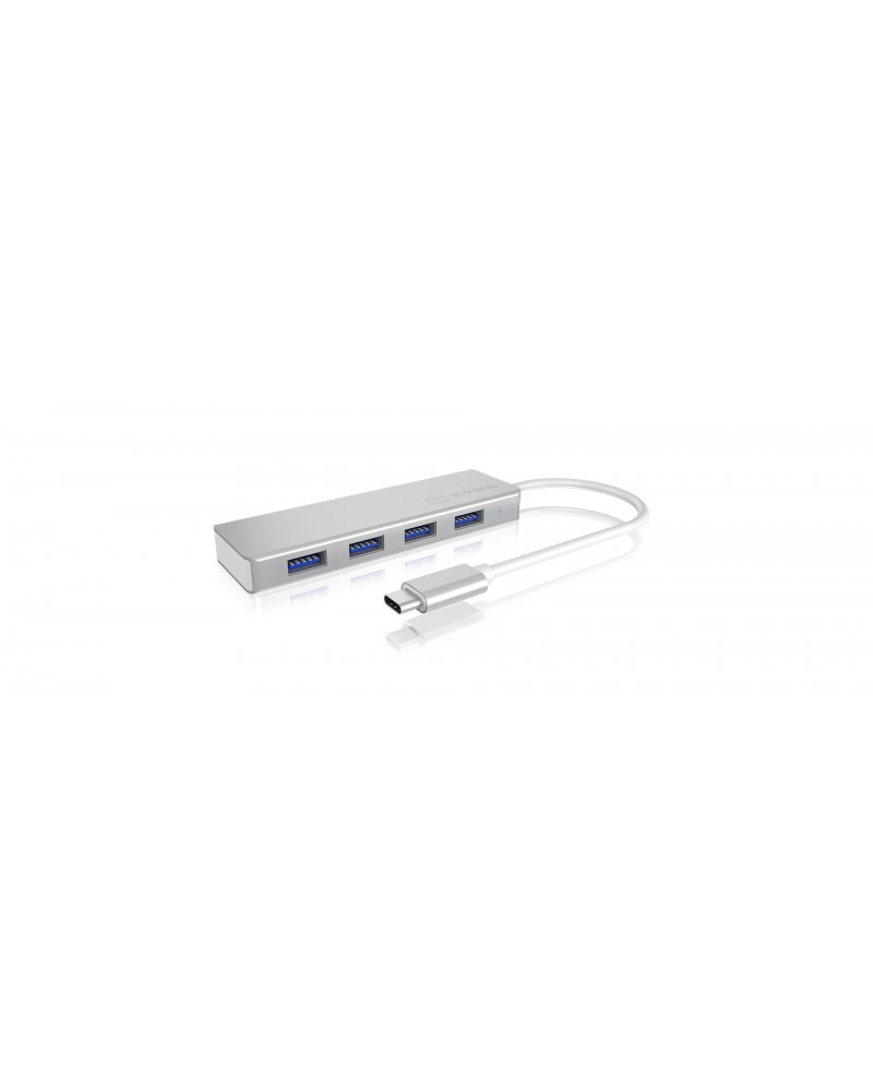 4250078168249 - ICY BOX IB-HUB1425-C3 4 Port USB-C® (USB 32 Gen 2) Multiport Hub Silber