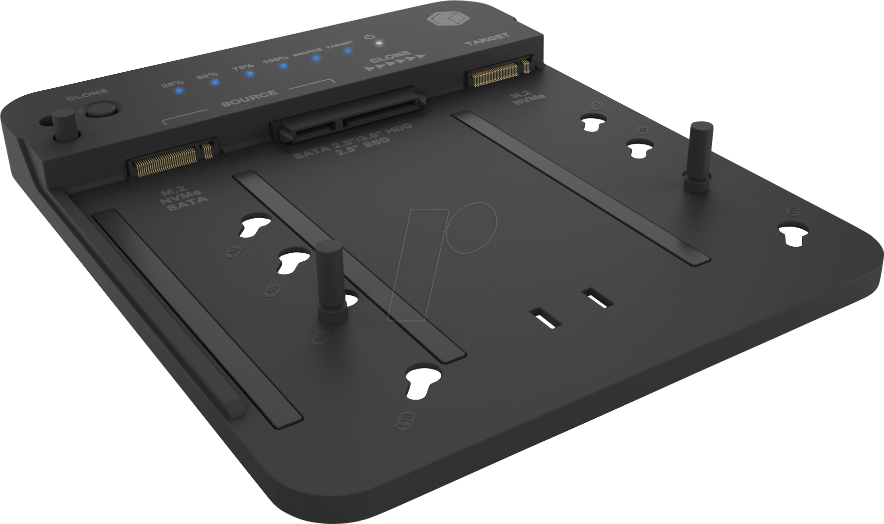 4250078173151 - ICY BOX IB-2913MCL-C31 - HDD   SSD Dockingstation mit Datenanzeige - 25   35 gemeinsam genutzt (64 cm 89 cm gemeinsam genutzt) - SATA - USB 32 (Gen 2) - Schwarz