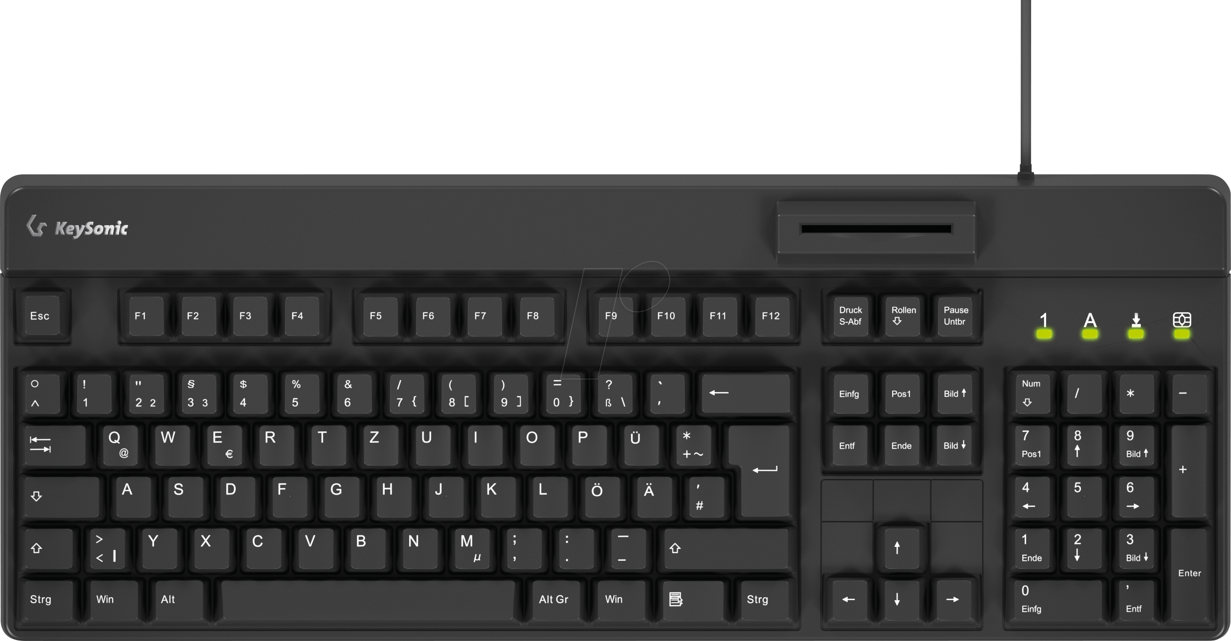 4250078174141 - KEYSONIC 61081 - Tastatur USB mit Smartcard-Leser schwarz 4250078174141 - KEYSONIC 61081 - Tastatur USB mit Smartcard-Leser schwarz