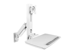 4250078174455 - IB-WS700-W Sit-Stand-Workstation mit Wandhalterung für einen Monitor bis zu 35 (89 cm)