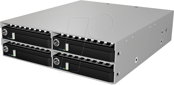 4250078184669 - ICY BOX IB-2222SSK Back Plane 4x 25 (9-15mm high) SAS & SATA in 1x 525 bay dual C 525 Zoll Festplatten-Einbaurahmen