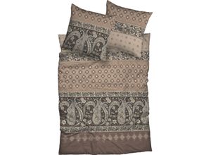 4250090667560 - Bettwäsche Murillo Gr B L 155 cm x 220 cm 1 St 1 St Biber B L 80 cm x 80 cm beige paisley orientalisch indisch