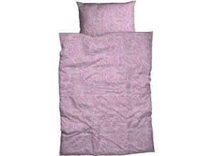 4250090677187 - Bettwäsche Lunis Gr B L 155 cm x 220 cm 1 St 1 St Renforcé B L 80 cm x 80 cm lila (purple) Paisley Design frische u freundliche Farben