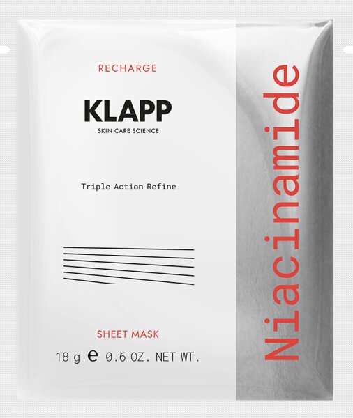 4250094966201 - KLAPP Niacinamide Triple Action Refine Sheet Mask 1 Stk