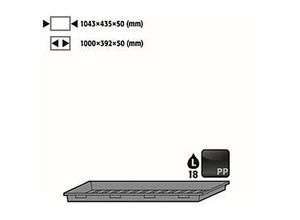 4250101109003 - Einlegewanne für asecos Sicherheitsschränke der Q30 Q90 und S90 Serie Polyethylen schwarz B 1043 x T 435 x H 50 mm 18 l