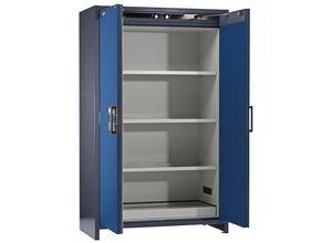 4250101115257 - asecos Feuerbeständiger Industrie-Gefahrstoffschrank Typ 90 HxBxT 1955 x 1200 x 615 mm Türe enzianblau