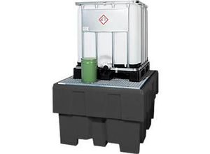 4250101134876 - Asecos - Auffangwanne aus Polyethylen für ibc verz Gitterrost Volumen 1000 l BxTxH 1280x1660x870 mm für 1 ibc blau