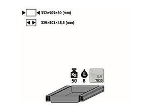 4250101138492 - Auszugswanne Entsorgung für asecos Sicherheitsschränke der Q30 Q90 S90 K90 Serie Stahlblech lichtgrau B 332 x T 505 x H 50 mm 75 l bis 50 kg