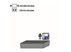 4250101139215 - Bodenauffangwanne Stawa-R mit Gitterrost für asecos Chemikalienschränke der CS und CX Serie Stahlblech blau B 745 x T 490 x H 129 mm 33 l