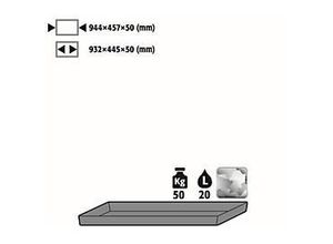 4250101139512 - Wannenboden Standard für asecos Chemikalienschränke Stahlblech B 944 x T 457 x H 50 mm 20 l bis 50 kg