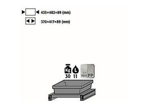 4250101140396 - Tablarauszug für asecos Chemikalienschränke der CS und CX Serie Stahlblech Polypropylen lichtgrau B 435 x T 482 x H 94 mm 11 l bis 30 kg 4250101140396 - Tablarauszug für asecos Chemikalienschränke der CS und CX Serie Stahlblech Polypropylen lichtgrau B 435 x T 482 x H 94 mm 11 l bis 30 kg