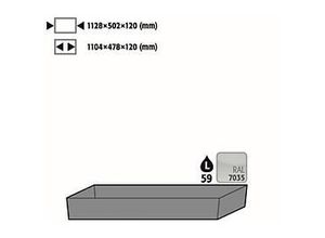 4250101142000 - Bodenauffangwanne Standard für asecos Sicherheitsschränke der S-30 Serie Edelstahl 14016 B 1128 x T 502 x H 120 mm 59 l