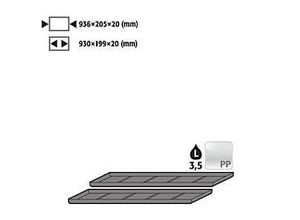 4250101142079 - Einlegewanne für asecos Sicherheitsschränke der UB90 und UB30 Serie Polyethylen schwarz B 936 x T 205 x H 20 mm 35 l