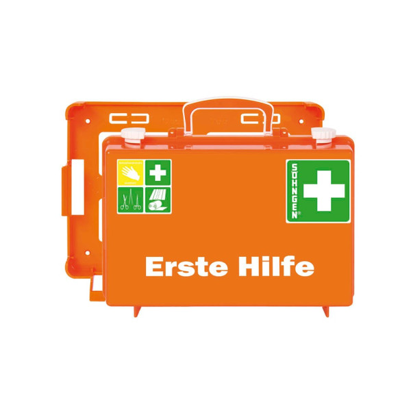 4250108800156 - Erste-Hilfe-Kasten SN-CD DIN 13157 Standard + branchenbezogene Zusatzerweiterung orange 4250108800156 Söhngen 4250108800156 - Erste-Hilfe-Kasten SN-CD DIN 13157 Standard + branchenbezogene Zusatzerweiterung orange 4250108800156 Söhngen