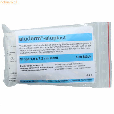 4250108808817 - Wundpflaster aluderm-aluplast stabil Strips 19x72cm VE=50 St