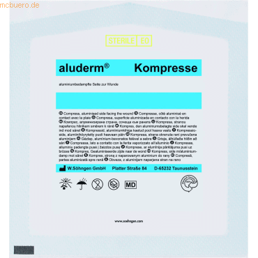 4250108809159 - Kompresse aluderm einzeln 75x75cm