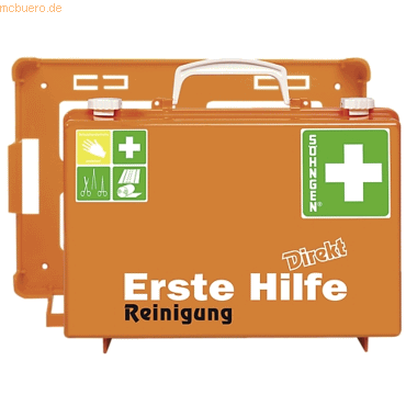 4250108811909 - Erste-Hilfe-Koffer Direkt Reinigung orange