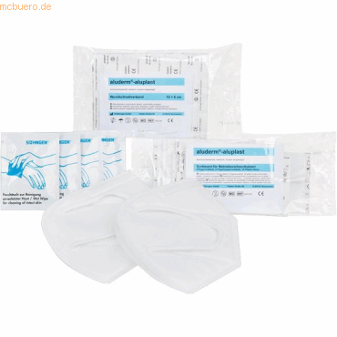 4250108821946 - Erste-Hilfe Ergänzungsset Söhngen® gemäß DIN 13157 48-teilig Verbände Feuchttücher & FFP2-Masken weiß 4250108821946 - Erste-Hilfe Ergänzungsset Söhngen® gemäß DIN 13157 48-teilig Verbände Feuchttücher & FFP2-Masken weiß