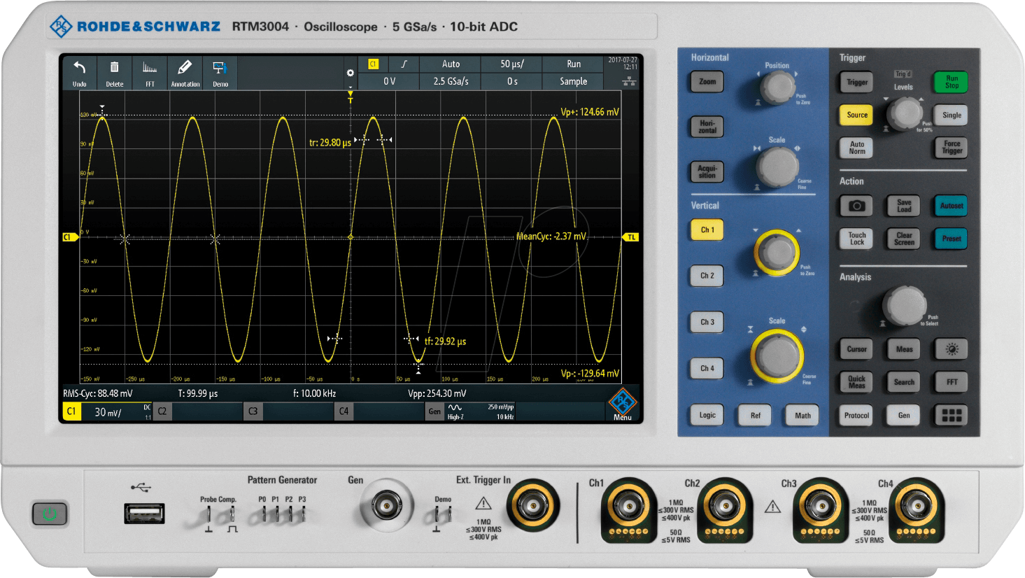 4250138107102 - RTM 3K 54 - Digital-Speicher-Oszilloskop RTM 3000 500 MHz 4 Kanäle