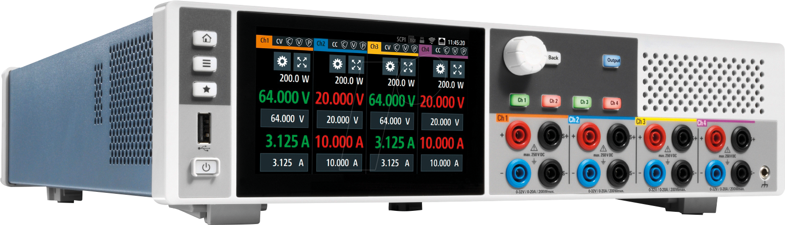 4250138108482 - NGP 824 - Labornetzgerät NGP822 0 - 64 V 0 - 10 A 800 W 4 Kanäle