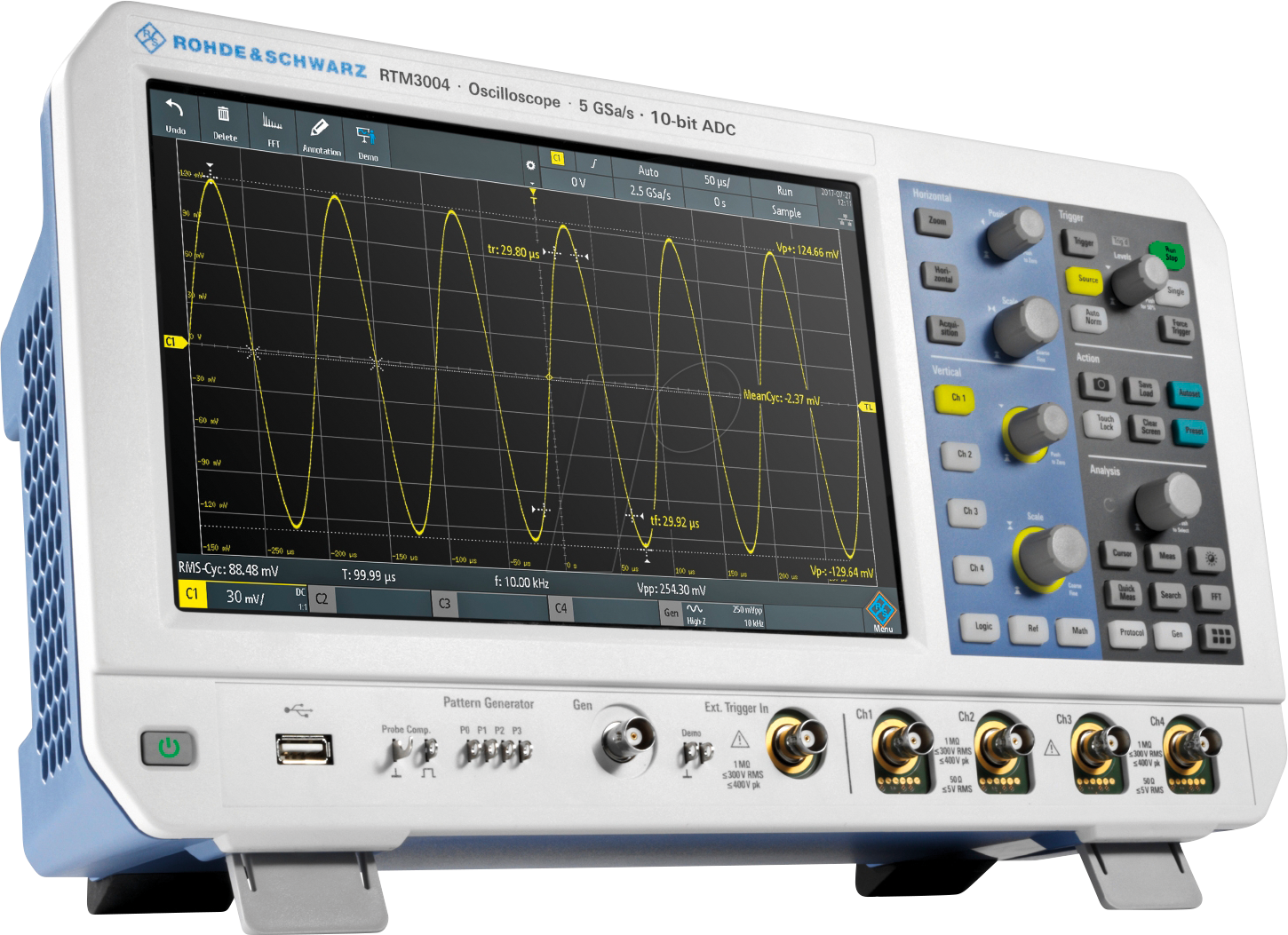 4250138110553 - RTM 3K BW-PR - Mixed-Signal-Oszilloskop RTM 3004 500 MHz 4 Kanäle BW-Promo