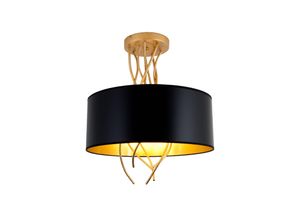 4250151349596 - Deckenlampe Elba Ø30cm drei Fassungen schwarz gold